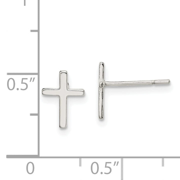 Lovely Rita's Earrings Sterling Silver Cross Mini Earrings