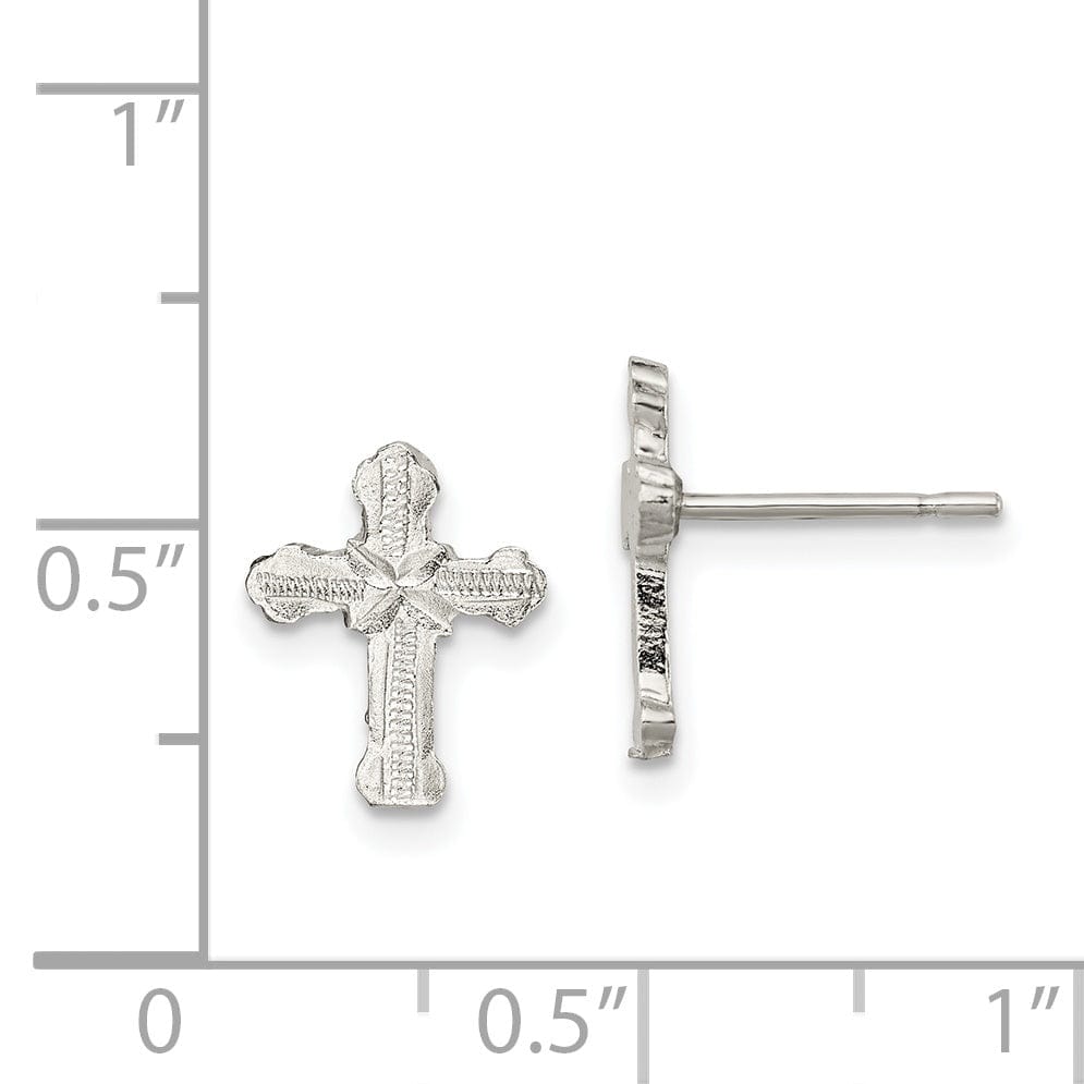 Lovely Rita's Earrings Sterling Silver Cross Mini Earrings