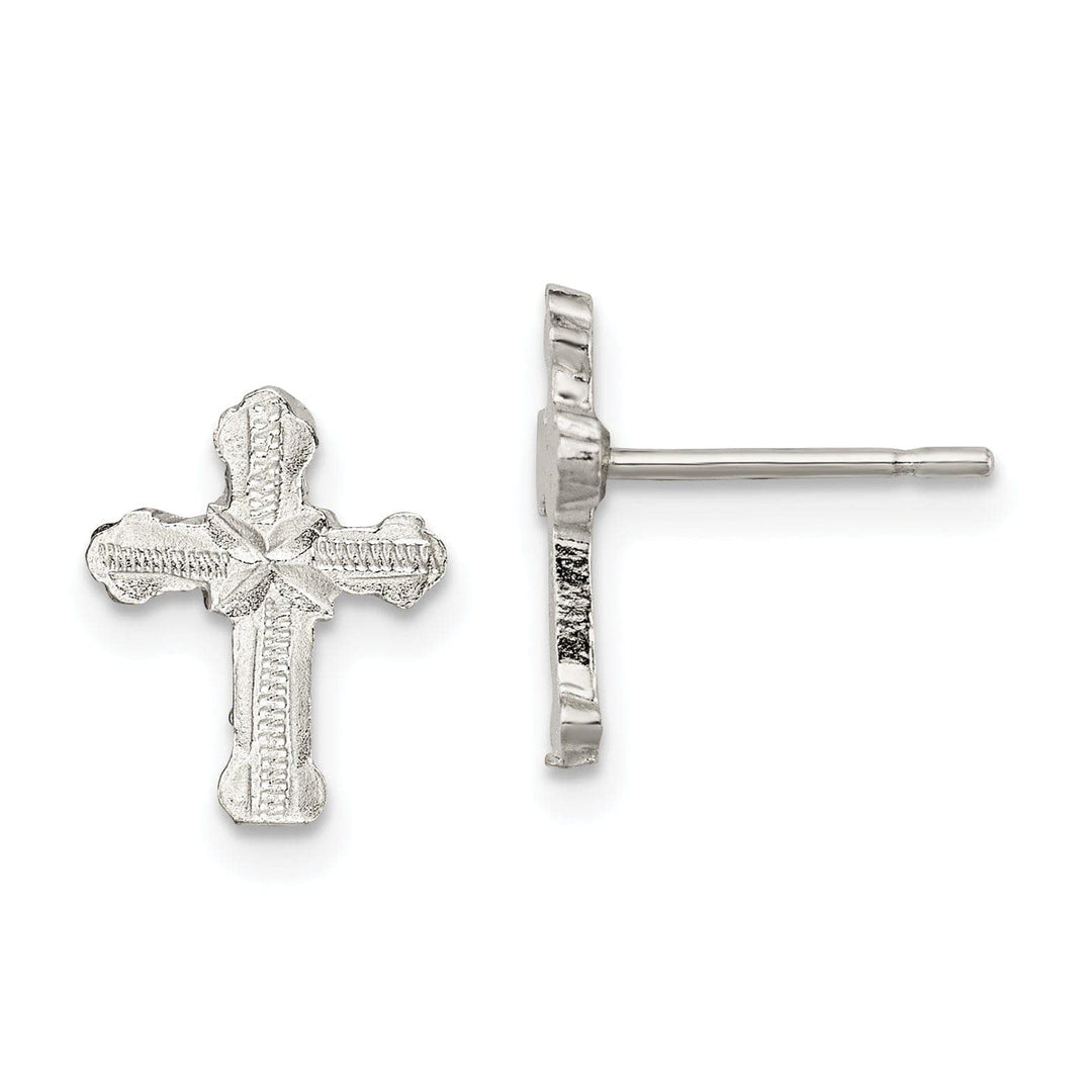 Lovely Rita's Earrings Sterling Silver Cross Mini Earrings