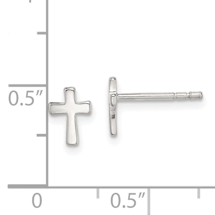Lovely Rita's Earrings Sterling Silver Cross Mini Post Earrings