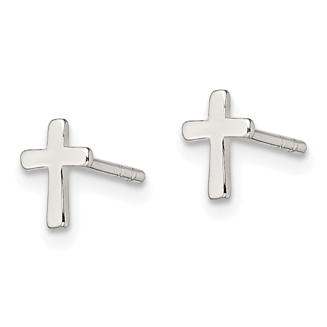 Lovely Rita's Earrings Sterling Silver Cross Mini Post Earrings