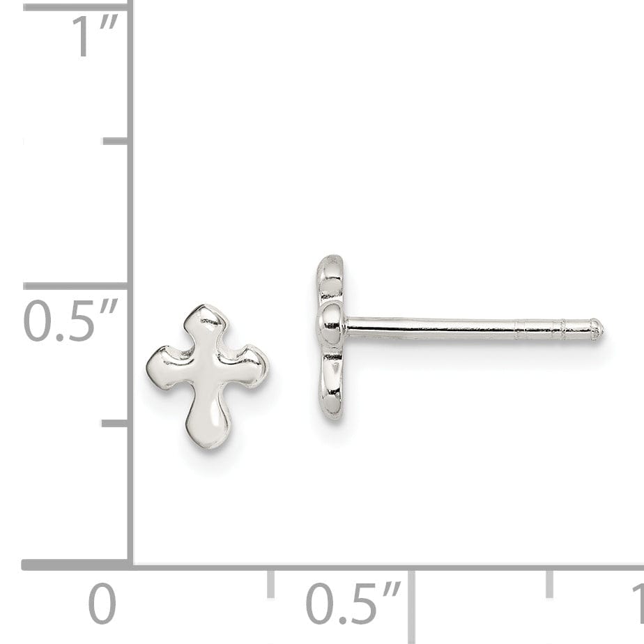 Lovely Rita's Earrings Sterling Silver Cross Mini Post Earrings