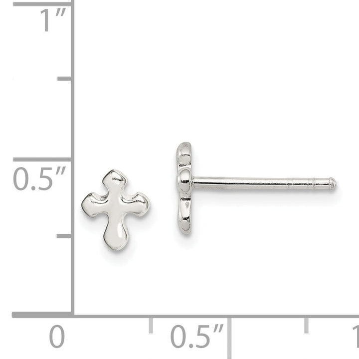 Lovely Rita's Earrings Sterling Silver Cross Mini Post Earrings