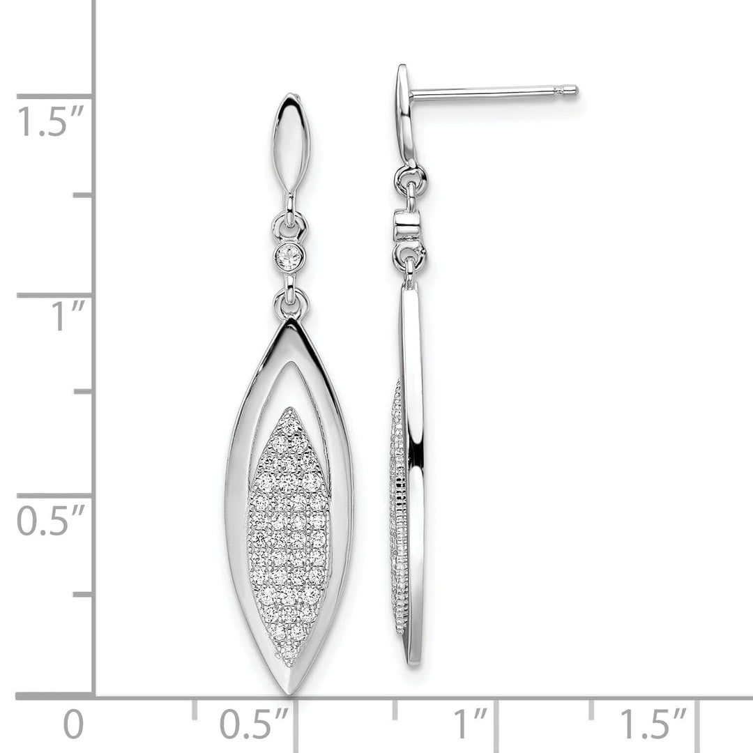 Lovely Rita's Earrings Sterling Silver Cubic Zirconia Dangle Earring