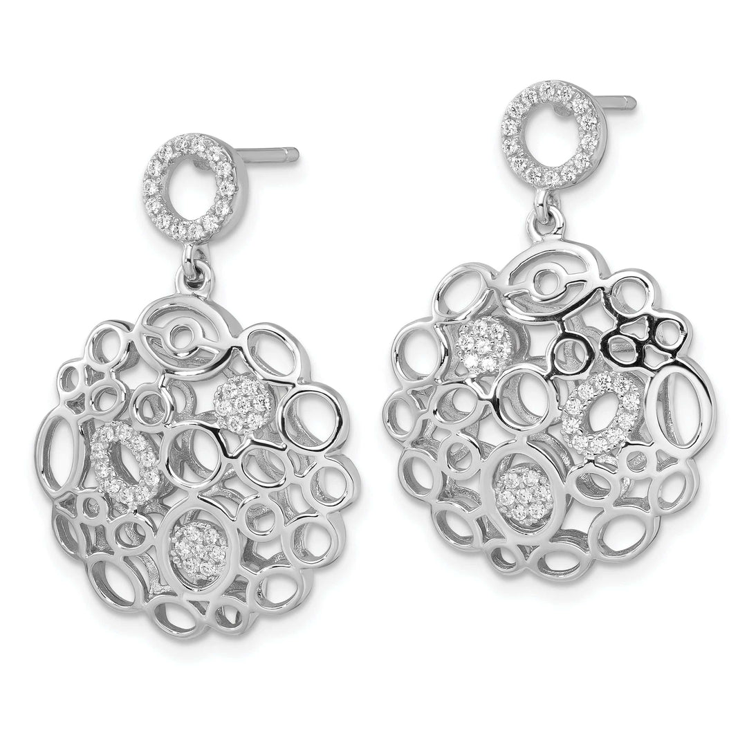 Lovely Rita's Earrings Sterling Silver Cubic Zirconia Dangle Earrings