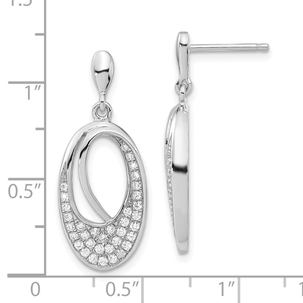 Lovely Rita's Earrings Sterling Silver Cubic Zirconia Dangle Earrings