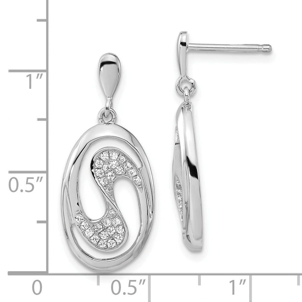 Lovely Rita's Earrings Sterling Silver Cubic Zirconia Dangle Earrings