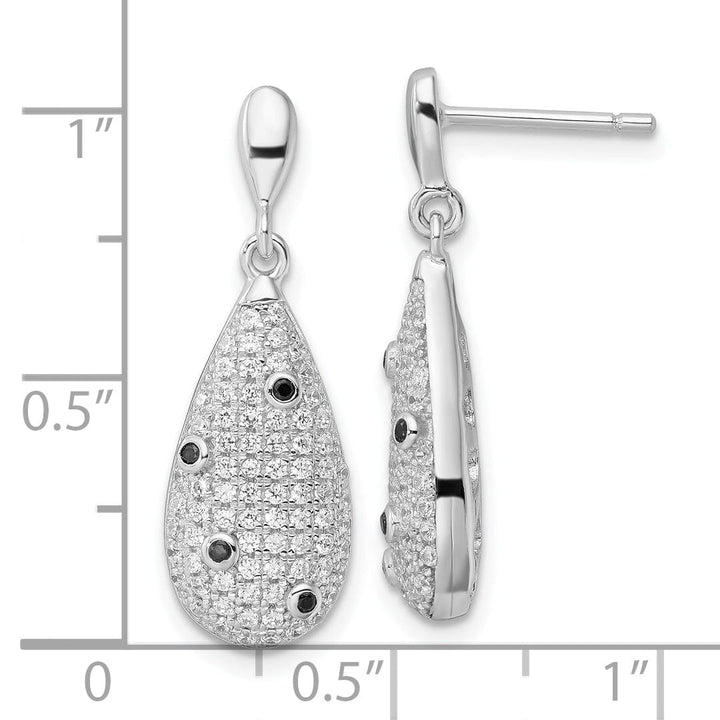 Brilliant Embers Earrings Sterling Silver Cubic Zirconia Dangle Earrings