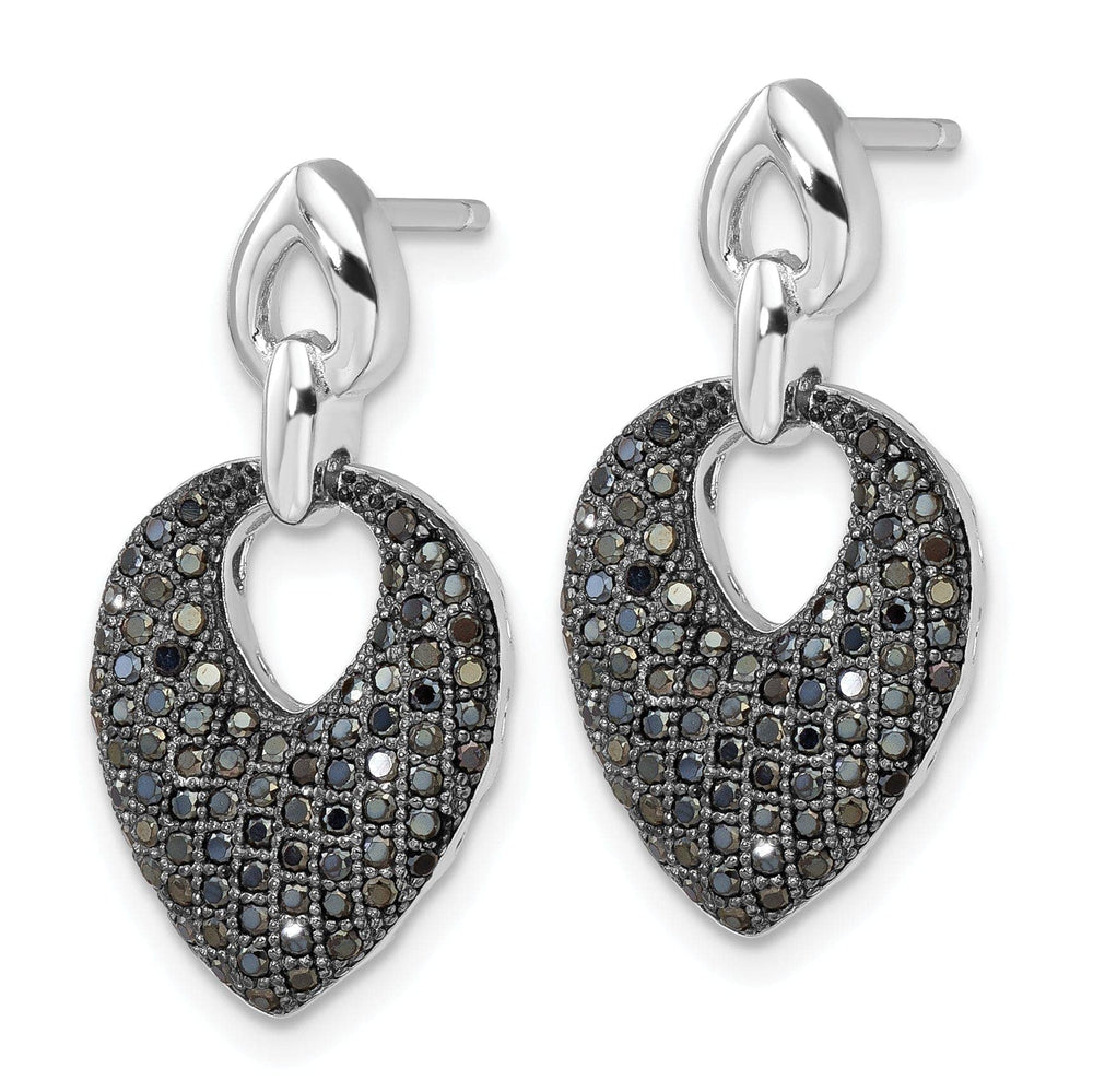 Brilliant Embers Earrings Sterling Silver Cubic Zirconia Dangle Earrings
