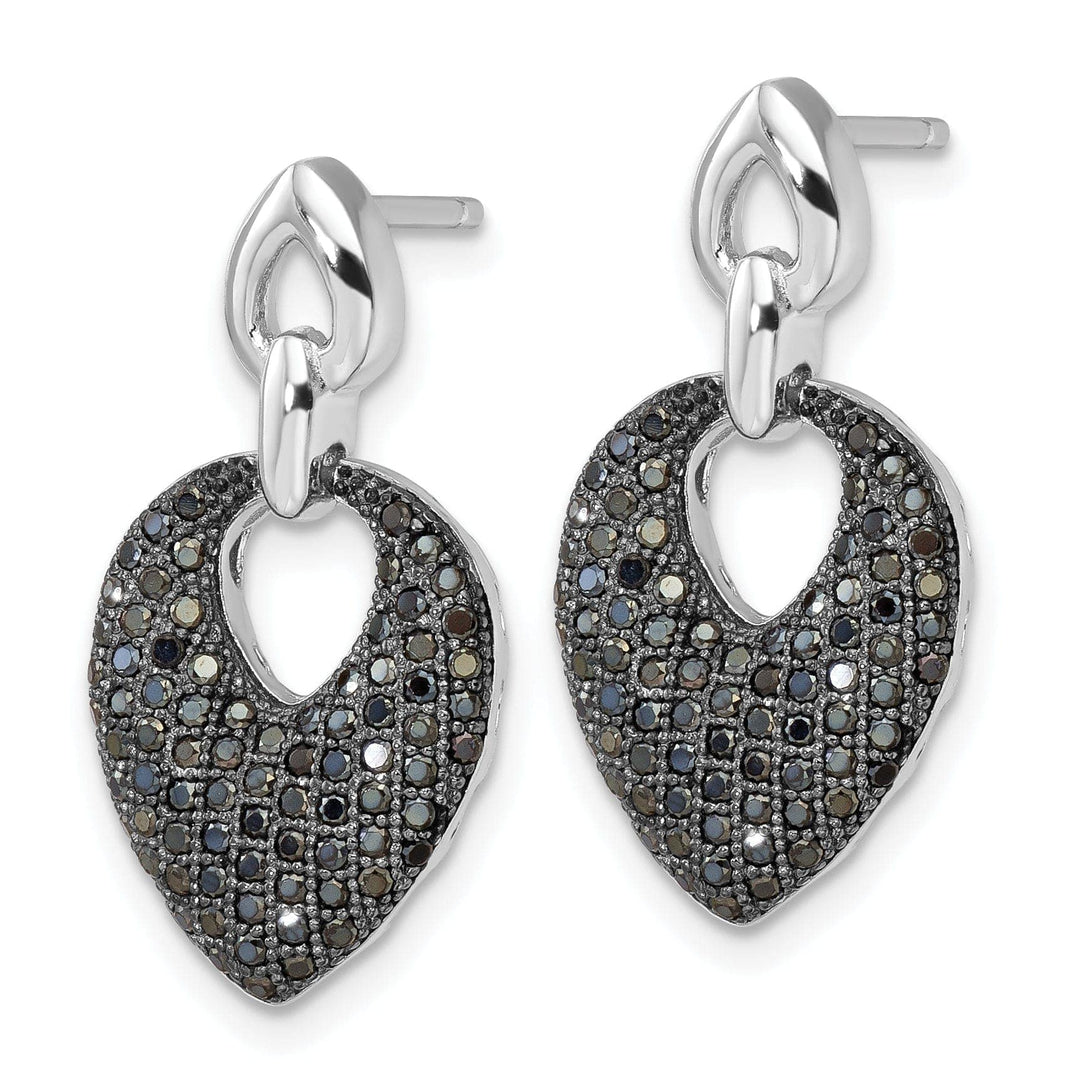 Brilliant Embers Earrings Sterling Silver Cubic Zirconia Dangle Earrings