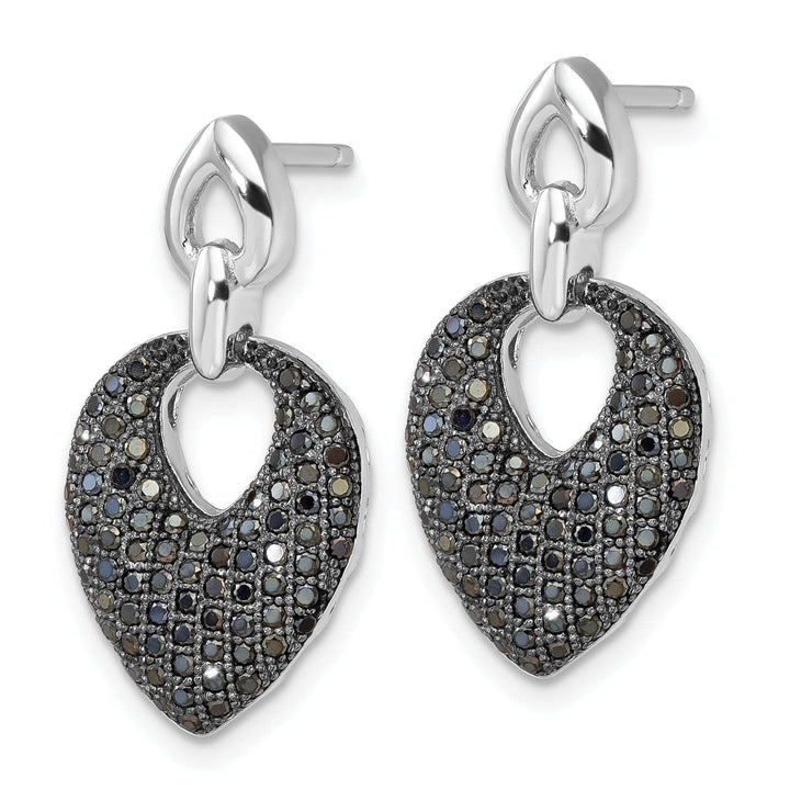 Brilliant Embers Earrings Sterling Silver Cubic Zirconia Dangle Earrings