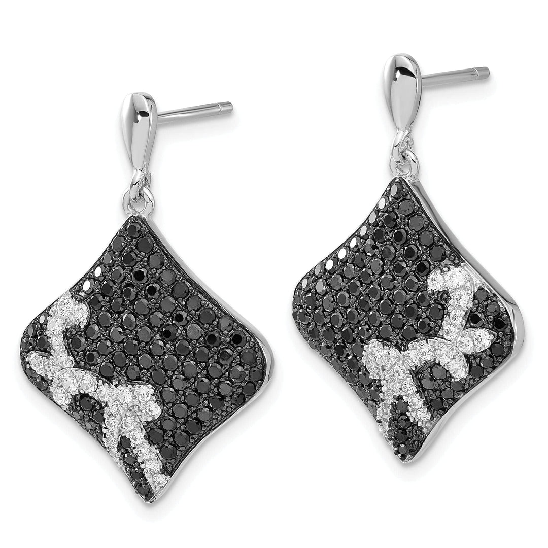 Brilliant Embers Earrings Sterling Silver Cubic Zirconia Dangle Earrings