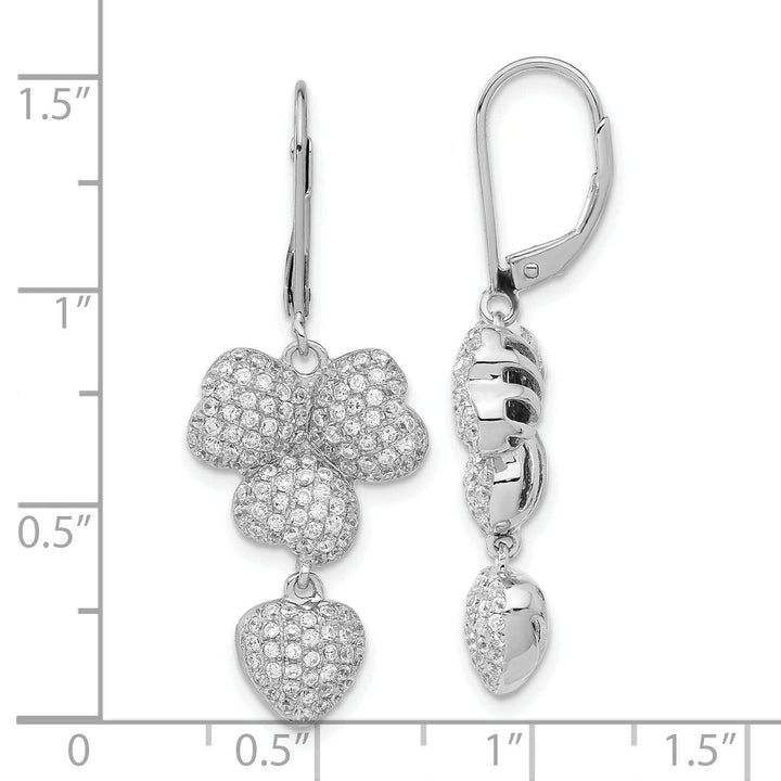 Brilliant Embers Earrings Sterling Silver Cubic Zirconia Earrings