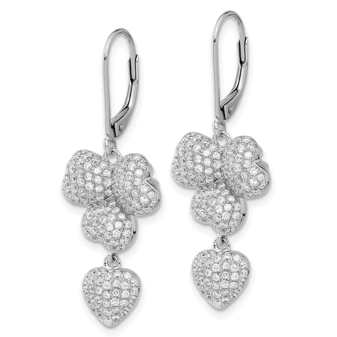 Brilliant Embers Earrings Sterling Silver Cubic Zirconia Earrings