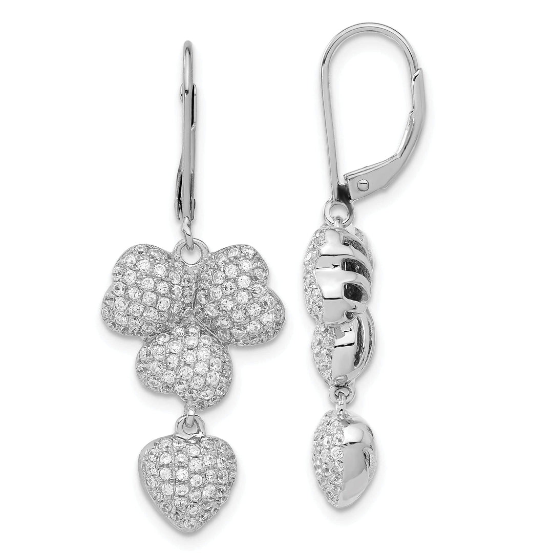 Brilliant Embers Earrings Sterling Silver Cubic Zirconia Earrings