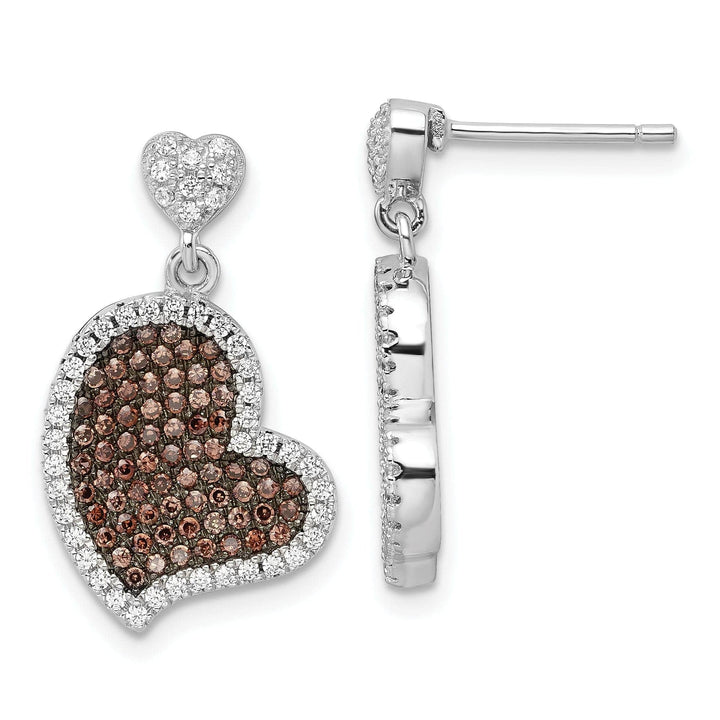 Lovely Rita's Earrings Sterling Silver Cubic Zirconia Heart Earrings