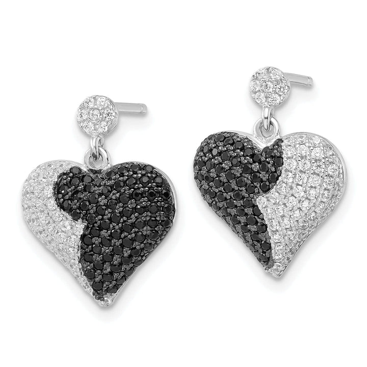 Lovely Rita's Earrings Sterling Silver Cubic Zirconia Heart Earrings