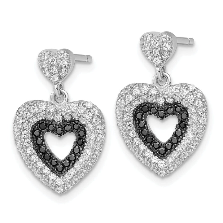 Lovely Rita's Earrings Sterling Silver Cubic Zirconia Heart Earrings