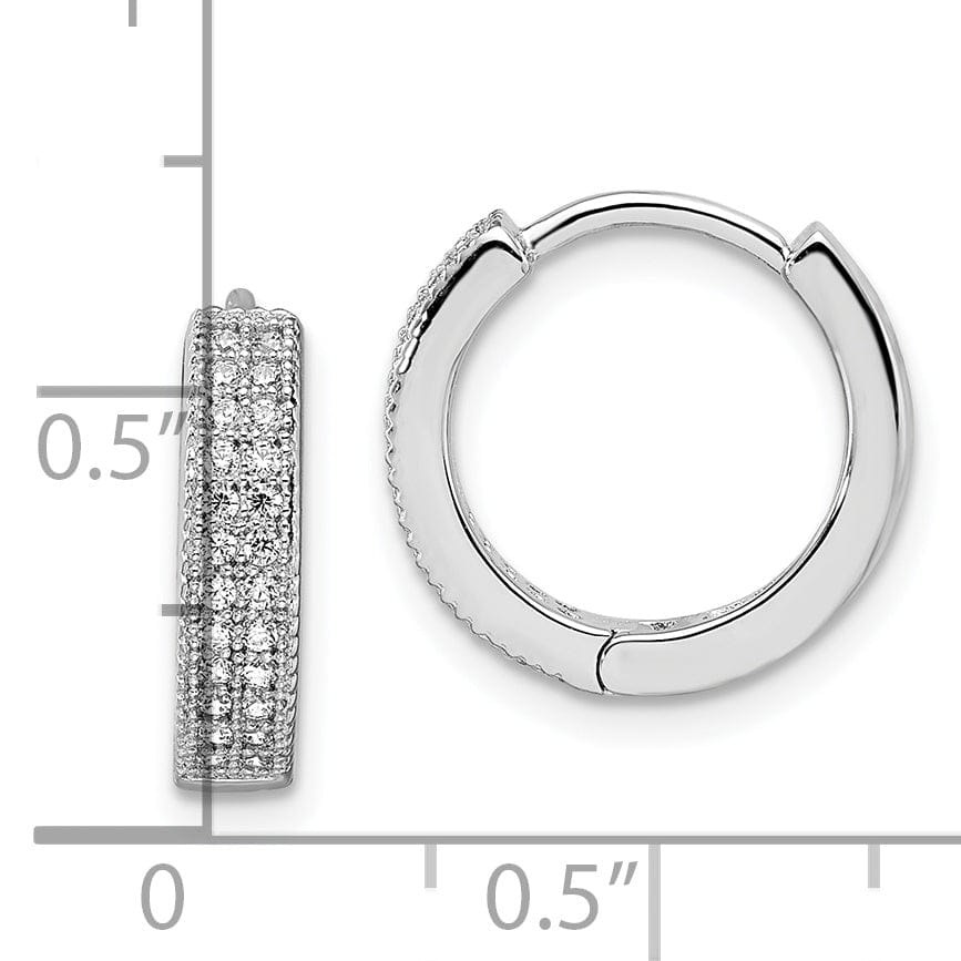 Lovely Rita's Earrings Sterling Silver Cubic Zirconia Hoop Earrings