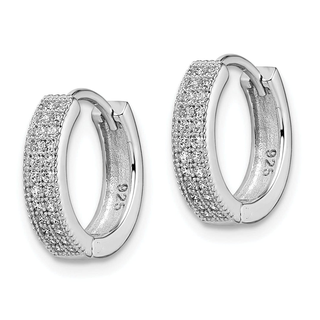 Lovely Rita's Earrings Sterling Silver Cubic Zirconia Hoop Earrings