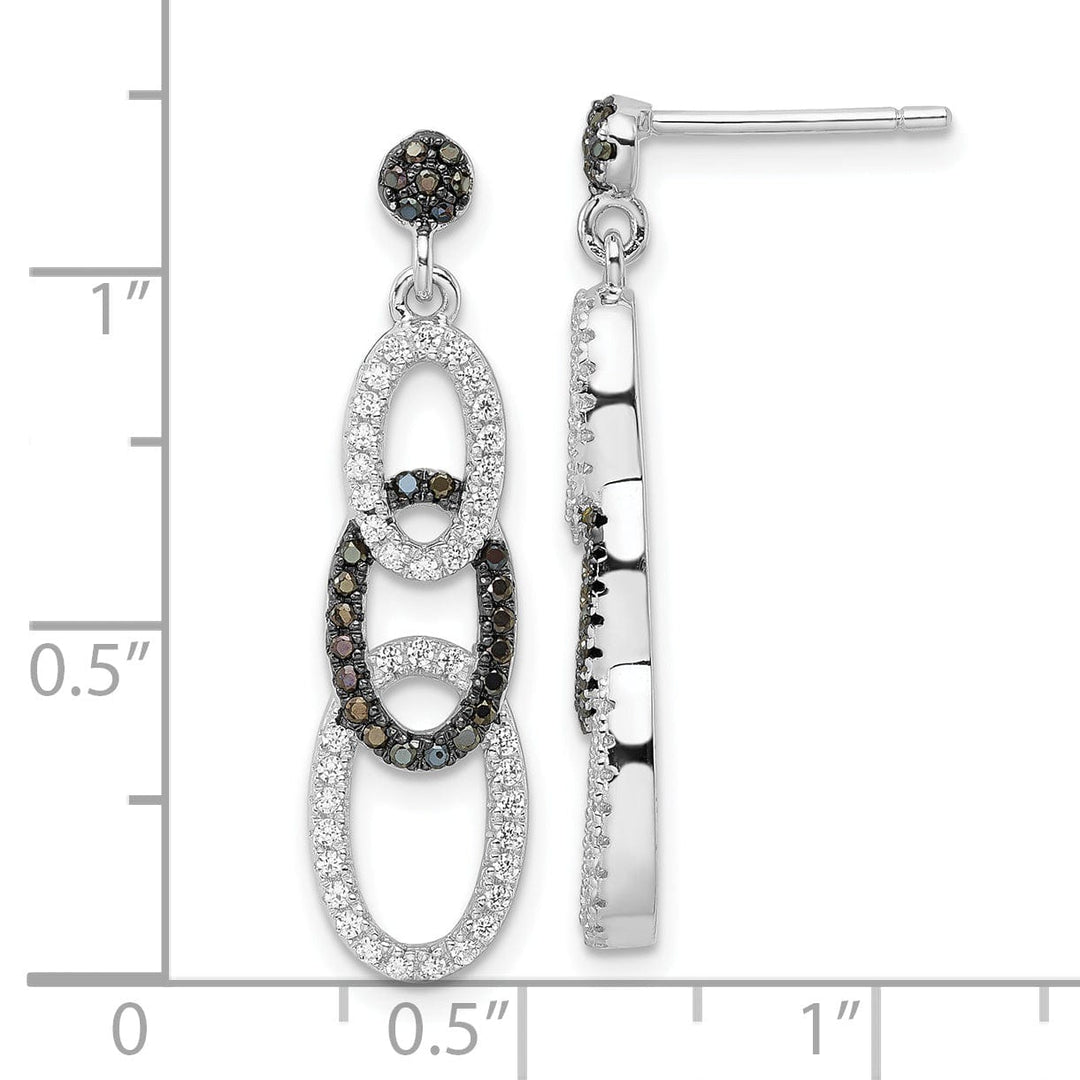 Lovely Rita's Earrings Sterling Silver Cubic Zirconia Oval Earrings
