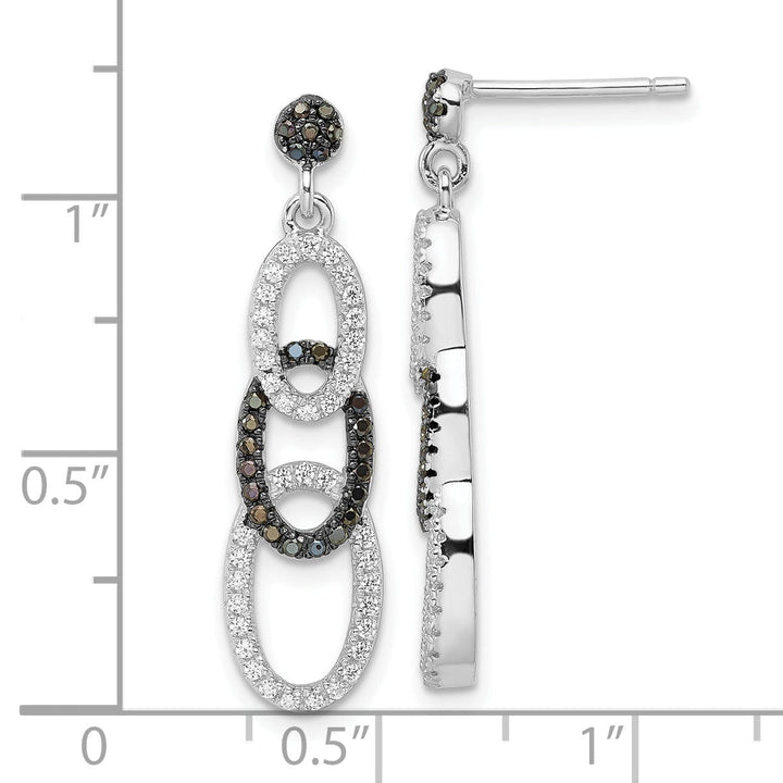 Lovely Rita's Earrings Sterling Silver Cubic Zirconia Oval Earrings