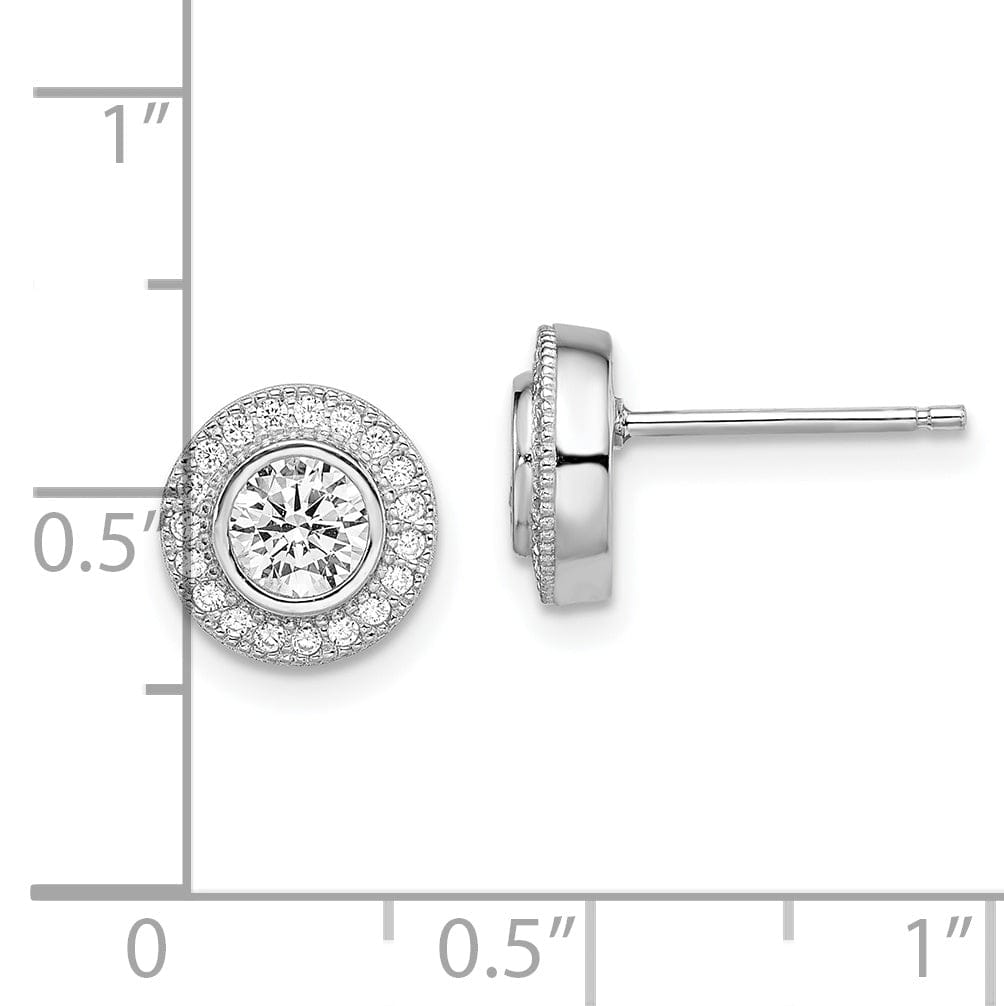 Lovely Rita's Earrings Sterling Silver Cubic Zirconia Polished Earrings