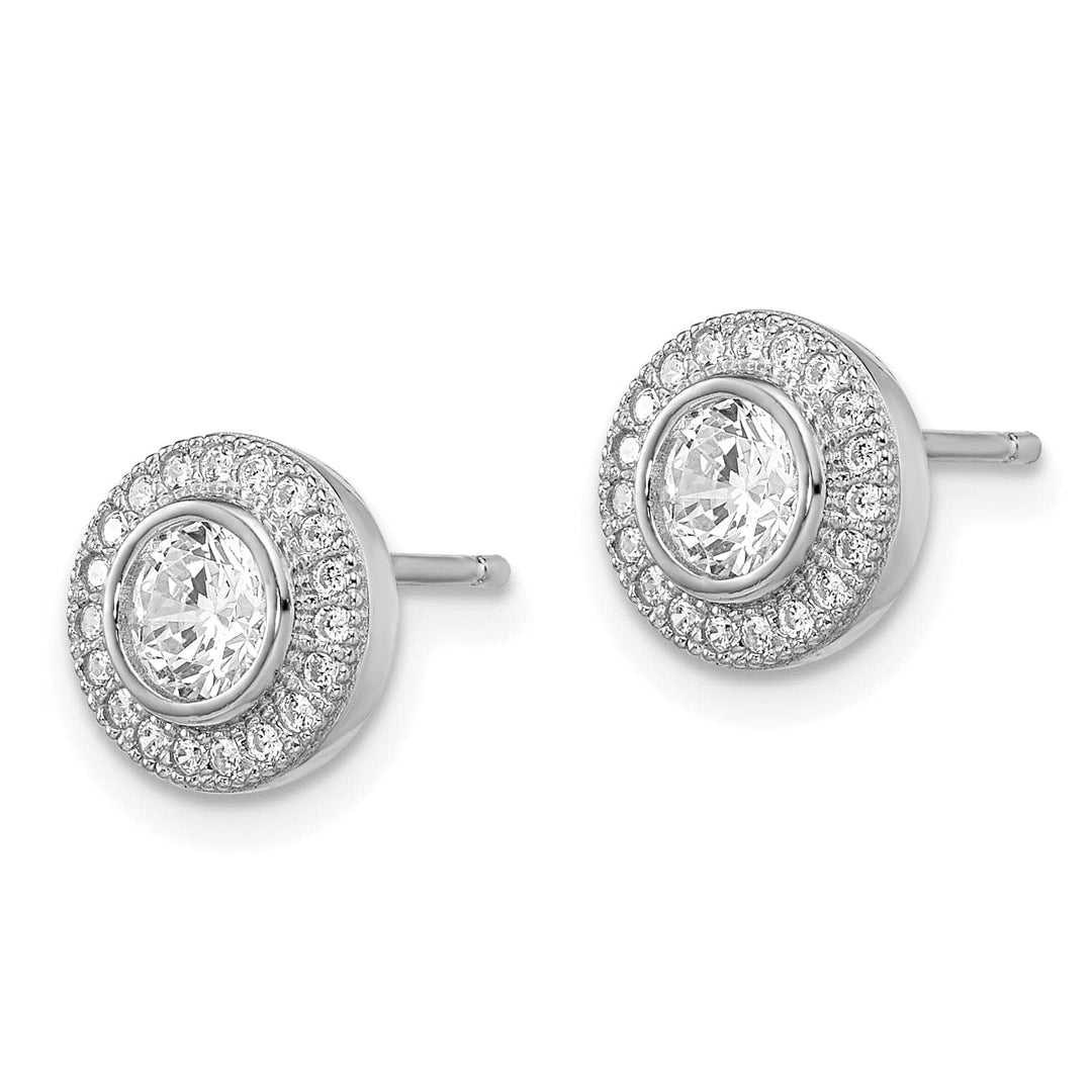 Lovely Rita's Earrings Sterling Silver Cubic Zirconia Polished Earrings