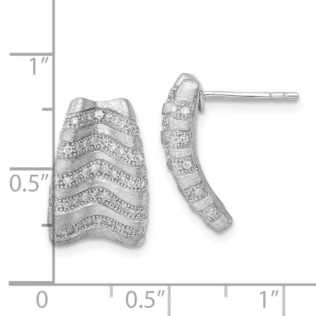 Lovely Rita's Earrings Sterling Silver Cubic Zirconia Post Earrings