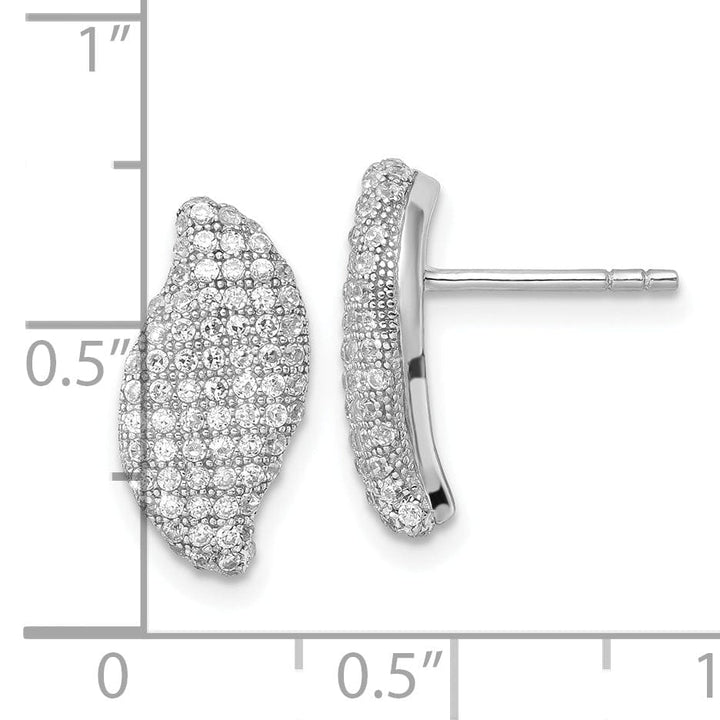 Brilliant Embers Earrings Sterling Silver Cubic Zirconia Post Earrings