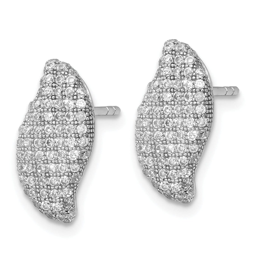 Brilliant Embers Earrings Sterling Silver Cubic Zirconia Post Earrings