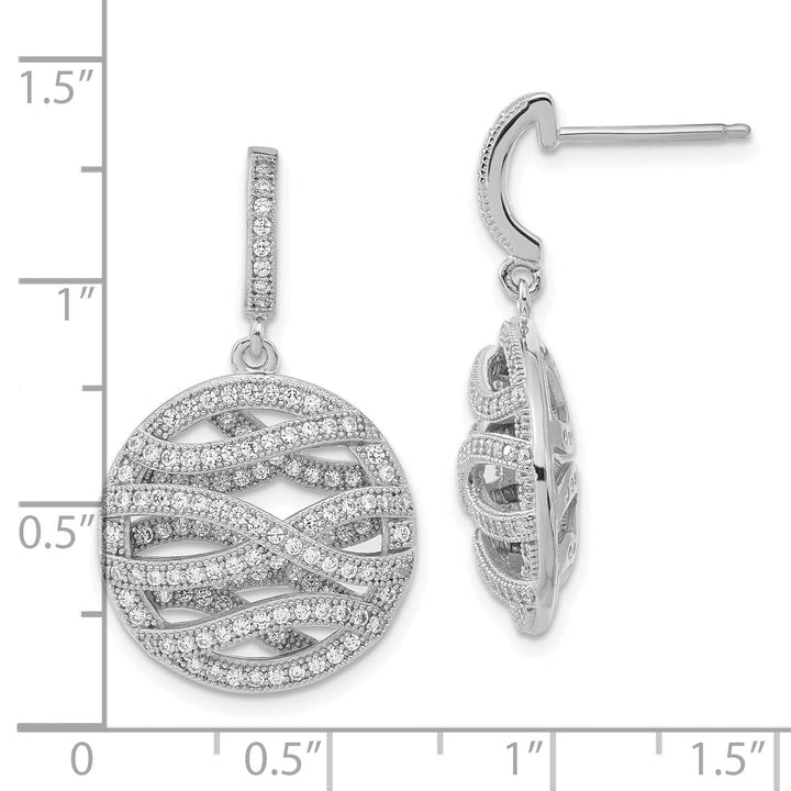 Lovely Rita's Earrings Sterling Silver Cubic Zirconia Round Earrings
