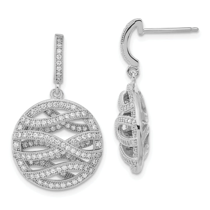 Lovely Rita's Earrings Sterling Silver Cubic Zirconia Round Earrings