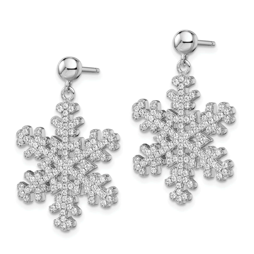Lovely Rita's Earrings Sterling Silver Cubic Zirconia Snowflake Earring