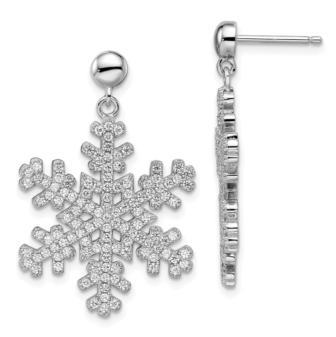 Lovely Rita's Earrings Sterling Silver Cubic Zirconia Snowflake Earring