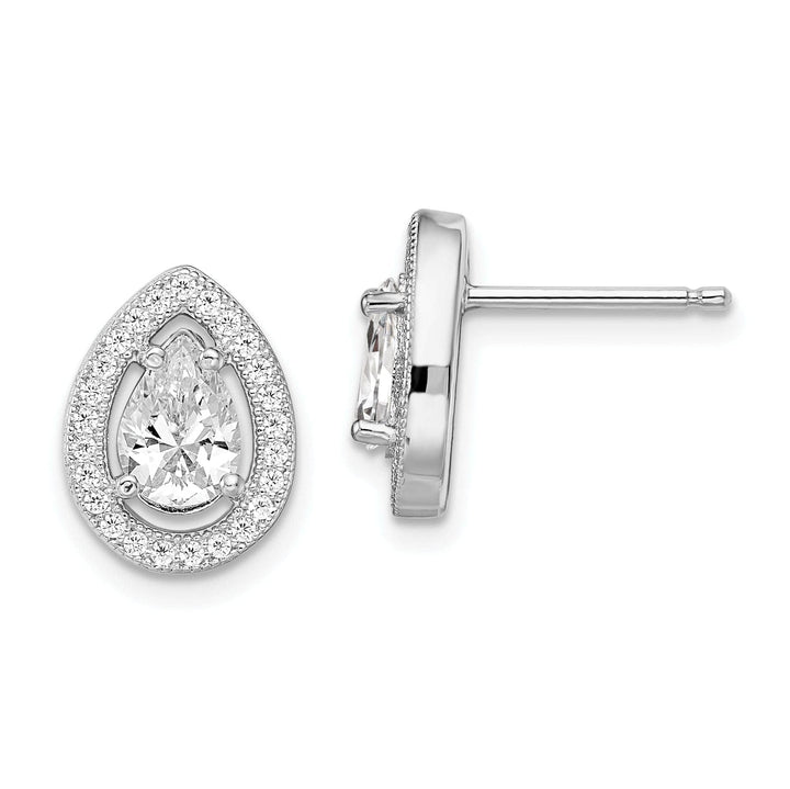 Lovely Rita's Earrings Sterling Silver Cubic Zirconia Teardrop Earrings