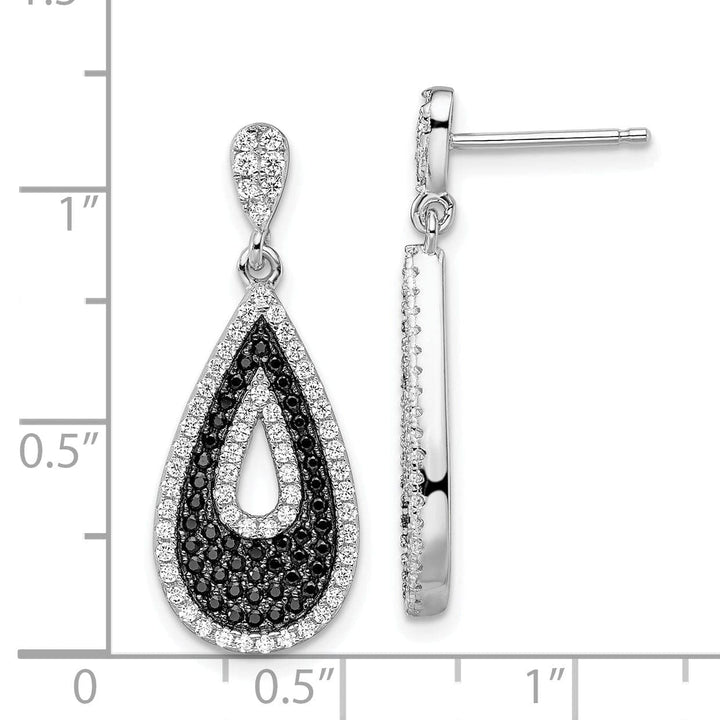 Lovely Rita's Earrings Sterling Silver Cubic Zirconia Teardrop Earrings