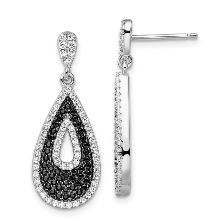 Lovely Rita's Earrings Sterling Silver Cubic Zirconia Teardrop Earrings