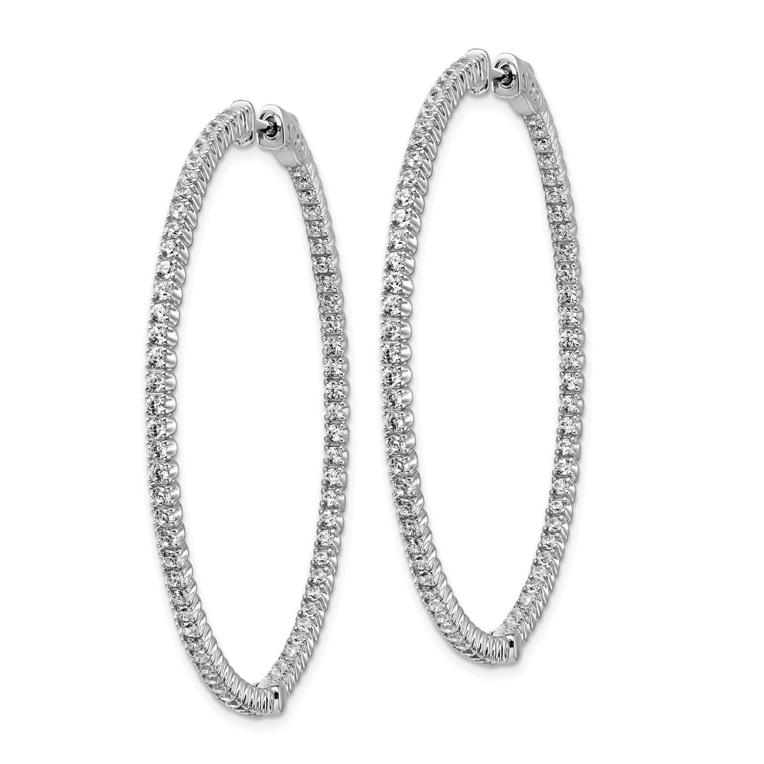 Sterling Shimmer Earrings Sterling Silver CZ Hoop Earrings