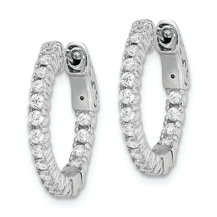 Sterling Shimmer Earrings Sterling Silver CZ Hoop Earrings