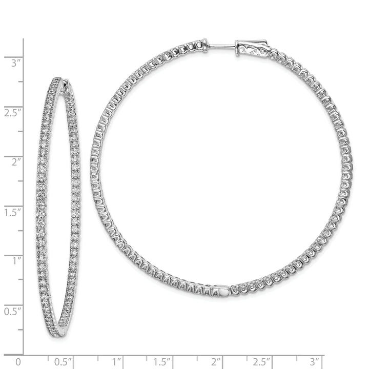 Sterling Shimmer Earrings Sterling Silver CZ Hoop Earrings