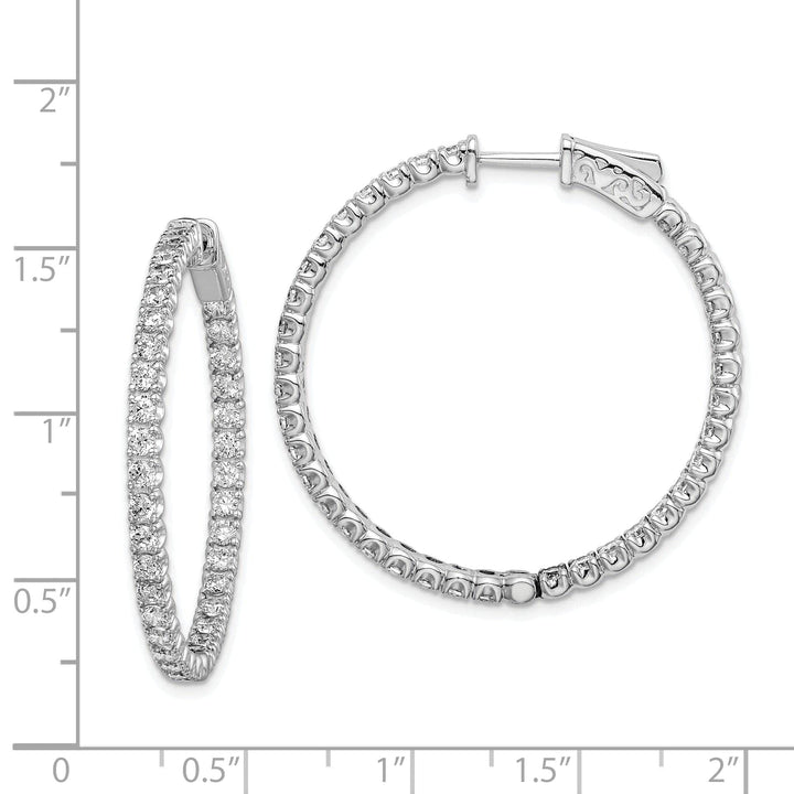 Sterling Shimmer Earrings Sterling Silver CZ Hoop Earrings