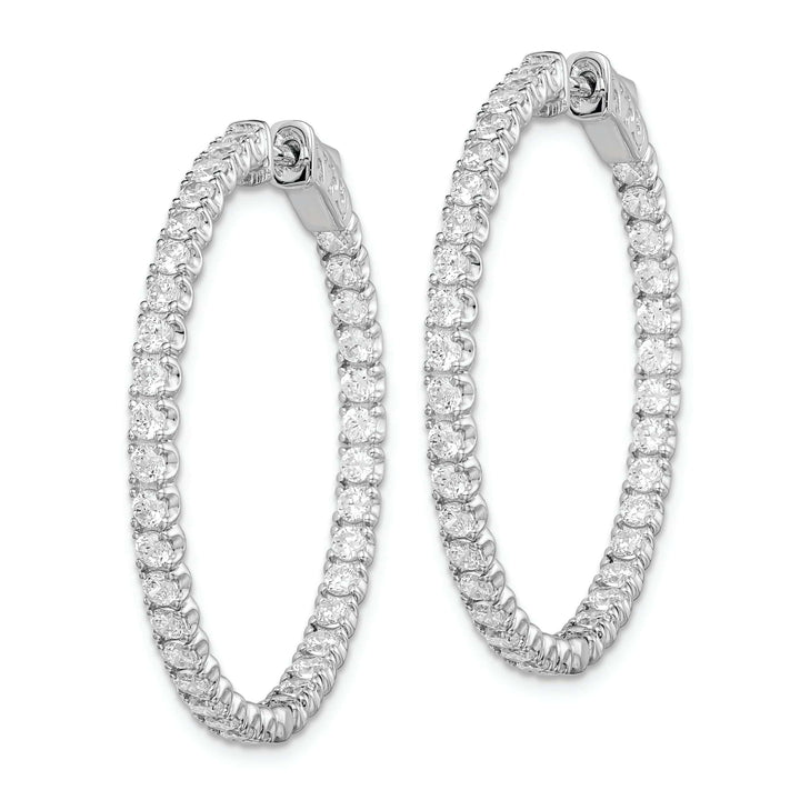 Sterling Shimmer Earrings Sterling Silver CZ Hoop Earrings