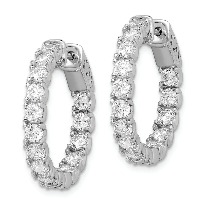 Sterling Shimmer Earrings Sterling Silver CZ Hoop Earrings
