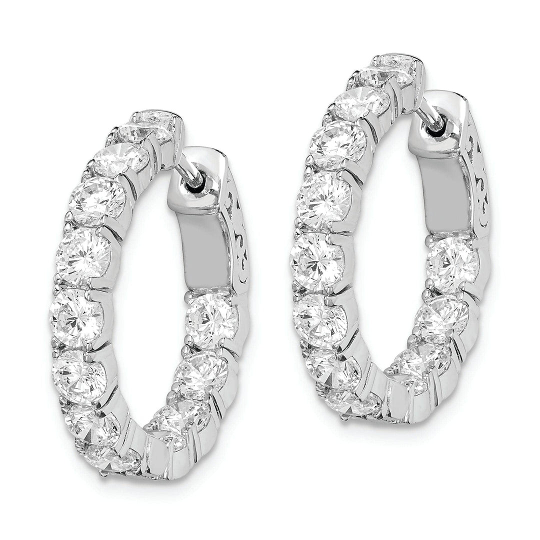 Sterling Shimmer Earrings Sterling Silver CZ Hoop Earrings