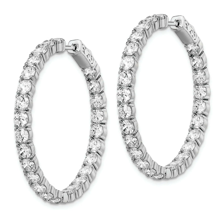 Sterling Shimmer Earrings Sterling Silver CZ Hoop Earrings