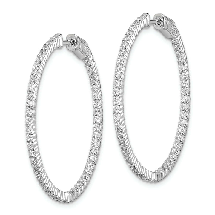 Sterling Shimmer Earrings Sterling Silver CZ Hoop Earrings