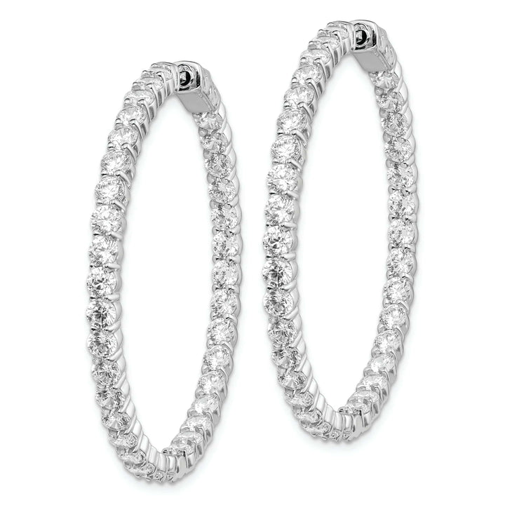 Sterling Shimmer Earrings Sterling Silver CZ Hoop Earrings