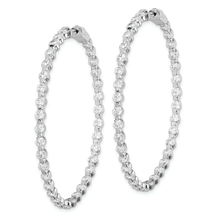 Sterling Shimmer Earrings Sterling Silver CZ Hoop Earrings