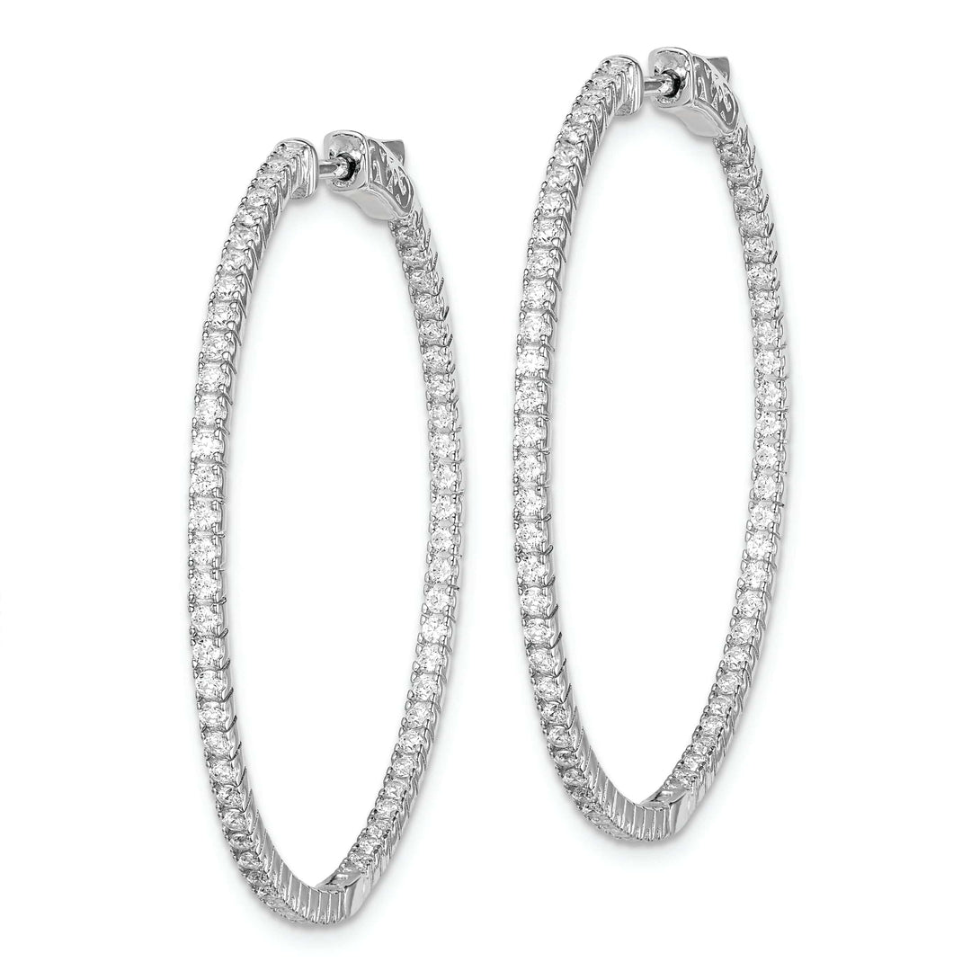 Sterling Shimmer Earrings Sterling Silver CZ Hoop Earrings